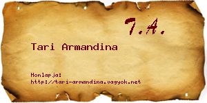 Tari Armandina névjegykártya